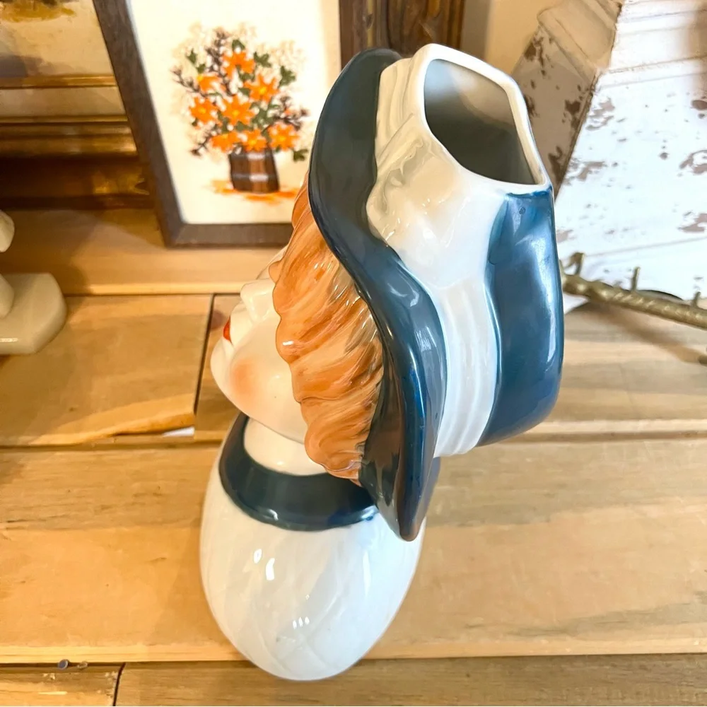 Vintage 1915-1920’s Nippon Head Vase Large Hand Painted Nippon Collectible Lady